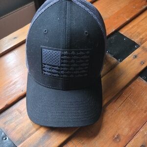 Columbia Black Fish Flag Trucker Hat S/M